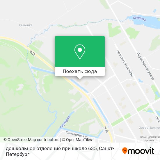 Карта дошкольное отделение при школе 635