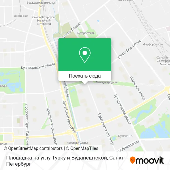 Карта Площадка на углу Турку и Будапештской