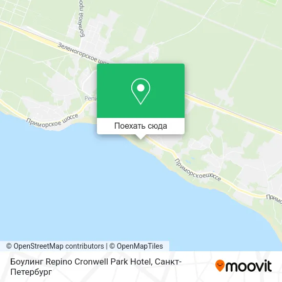 Карта Боулинг Repino Cronwell Park Hotel