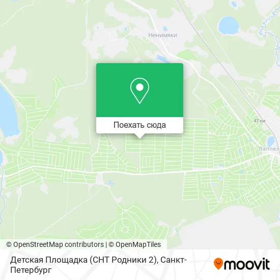 Карта Детская Площадка (СНТ Родники 2)