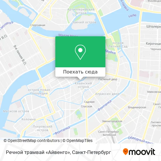 Карта Речной трамвай «Айвенго»