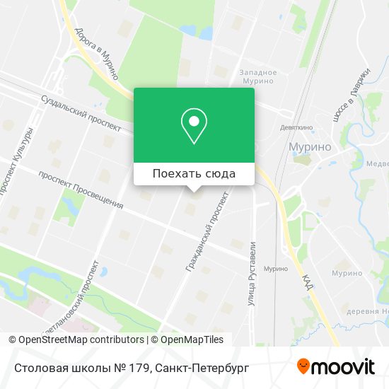 Карта Столовая школы № 179
