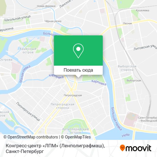 Карта Конгресс-центр «ЛПМ» (Ленполиграфмаш)