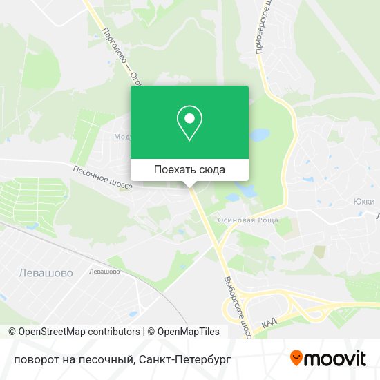 Карта поворот на песочный