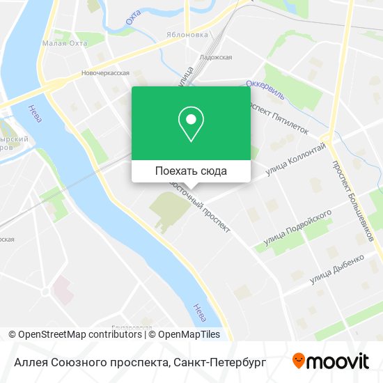 Карта Аллея Союзного проспекта
