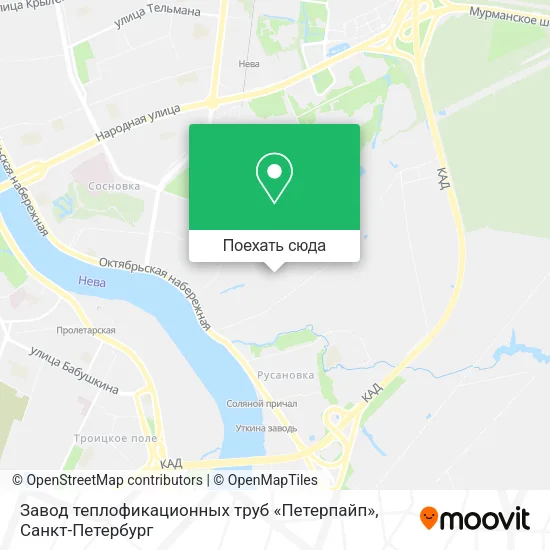 Карта Завод теплофикационных труб «Петерпайп»
