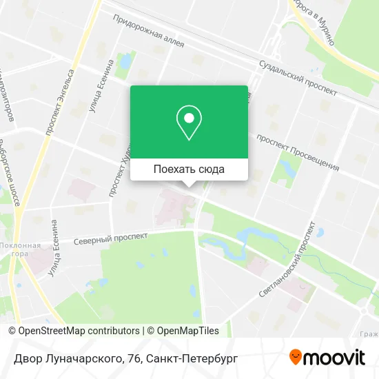 Карта Двор Луначарского, 76