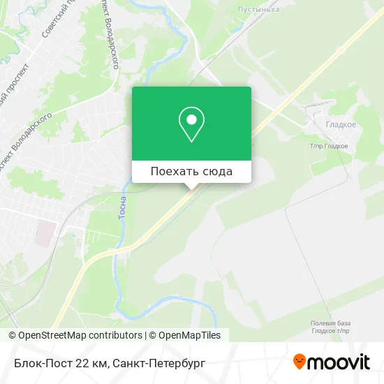 Карта Блок-Пост 22 км