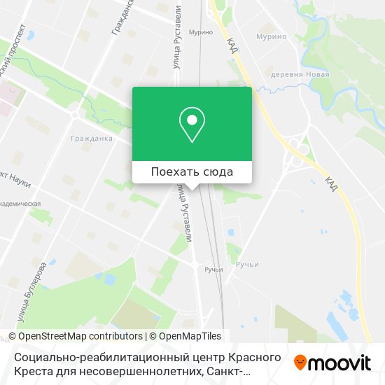 Карта Социально-реабилитационный центр Красного Креста для несовершеннолетних