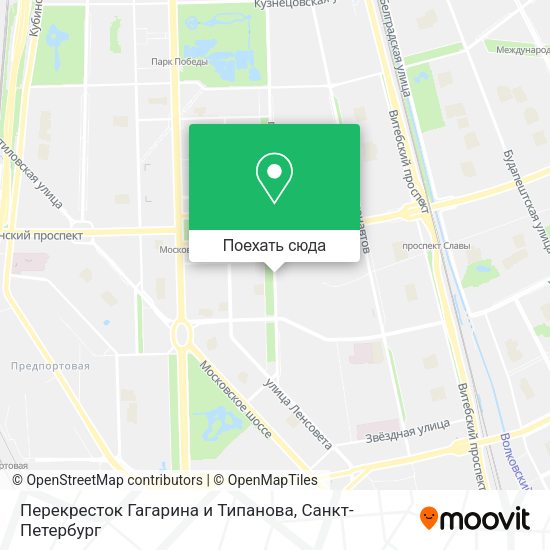 Карта Перекресток Гагарина и Типанова