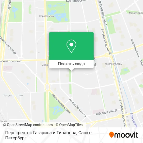 Карта Перекресток Гагарина и Типанова