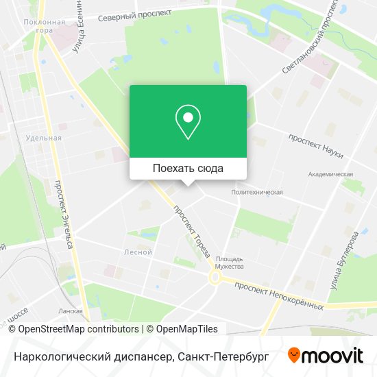 Карта Наркологический диспансер