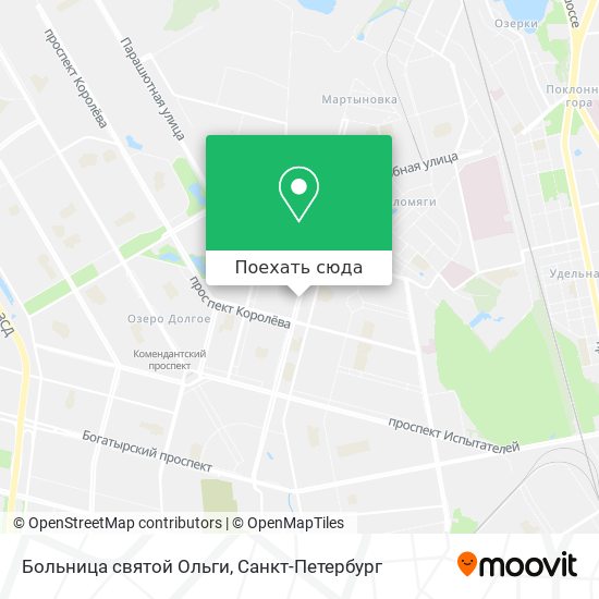 Карта Больница святой Ольги