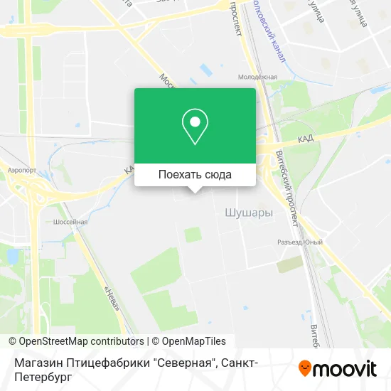 Карта Магазин Птицефабрики "Северная"