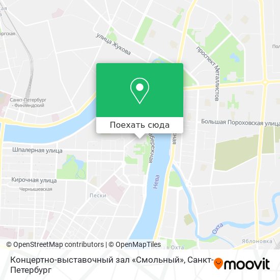 Карта Концертно-выставочный зал «Смольный»