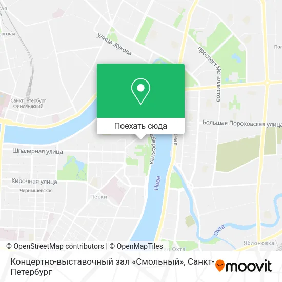 Карта Концертно-выставочный зал «Смольный»