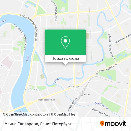 Карта Улица Елизарова