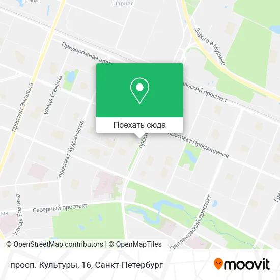Карта просп. Культуры, 16