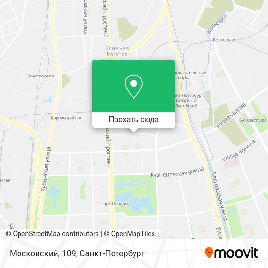 Карта Московский, 109