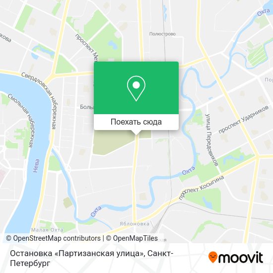 Карта Остановка «Партизанская улица»