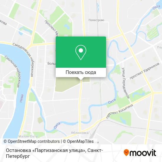 Карта Остановка «Партизанская улица»