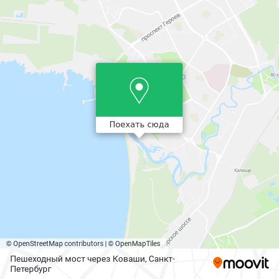 Карта Пешеходный мост через Коваши