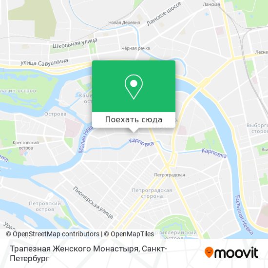 Карта Трапезная Женского Монастыря