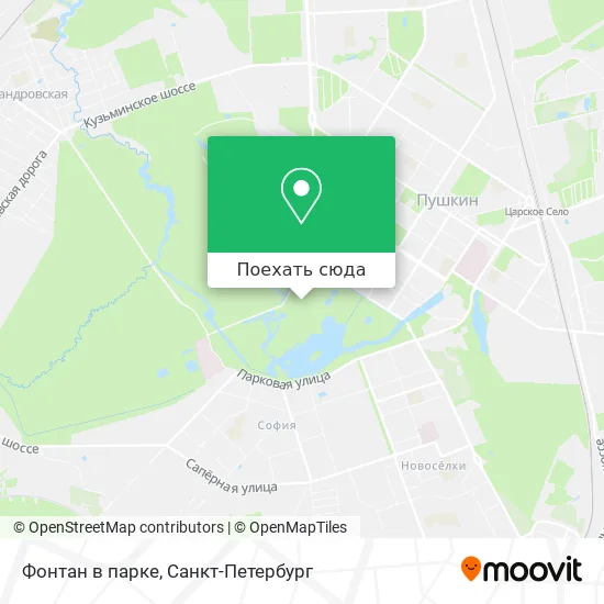 Карта Фонтан в парке