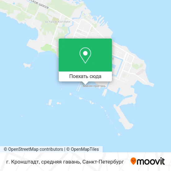 Карта г. Кронштадт, средняя гавань