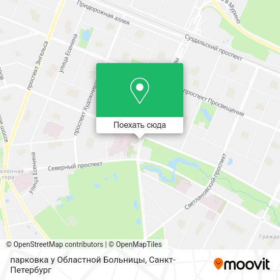 Карта парковка у Областной Больницы