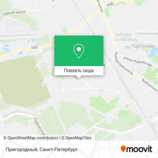 Карта Пригородный