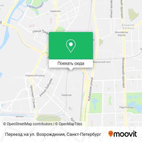 Карта Переезд на ул. Возрождения