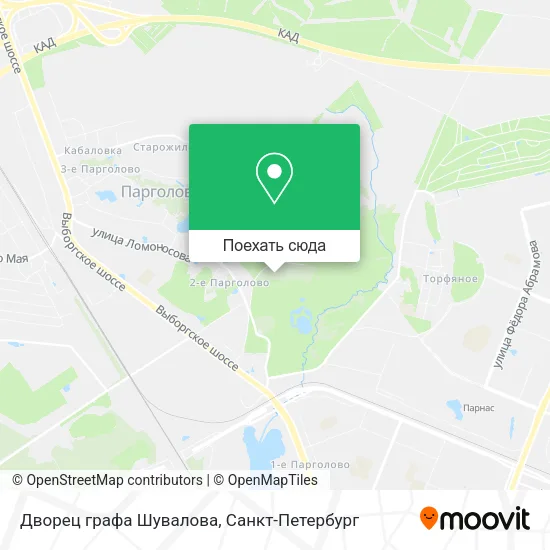 Карта Дворец графа Шувалова