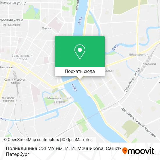Карта Поликлиника СЗГМУ им. И. И. Мечникова