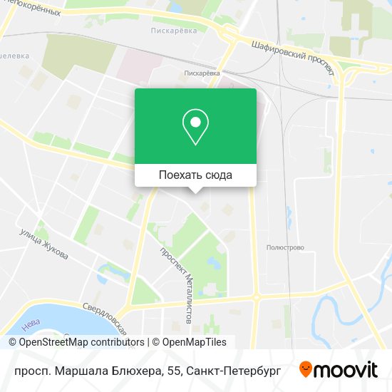 Карта просп. Маршала Блюхера, 55