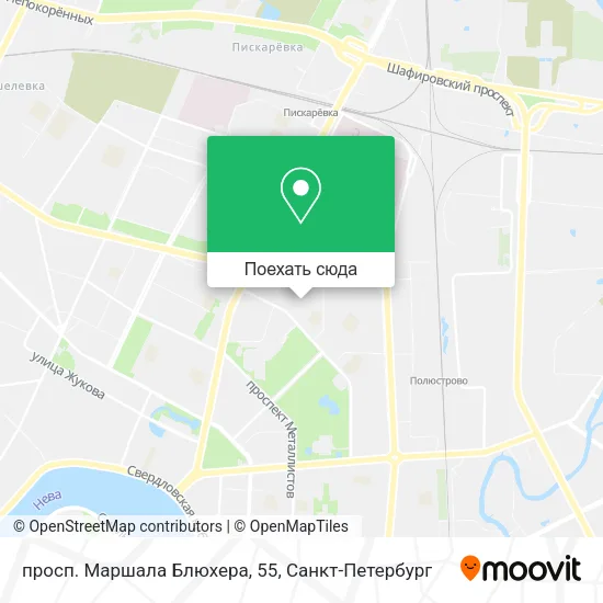 Карта просп. Маршала Блюхера, 55