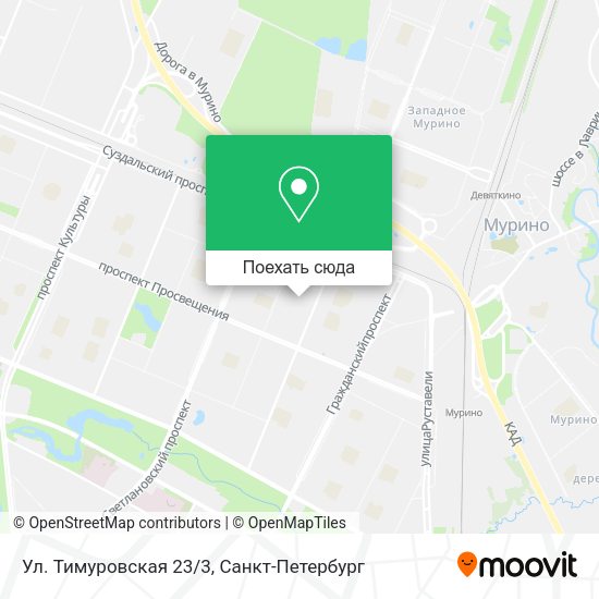 Карта Ул. Тимуровская 23/3