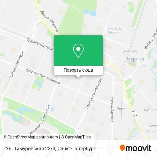 Карта Ул. Тимуровская 23/3