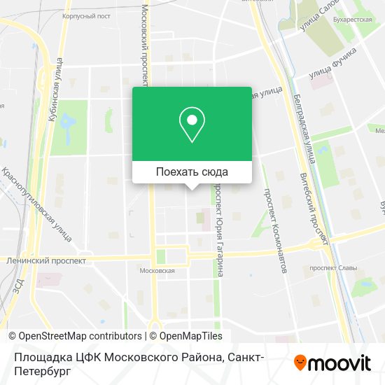Карта Площадка ЦФК Московского Района