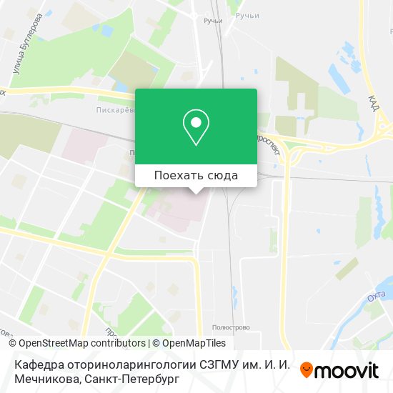 Карта Кафедра оториноларингологии СЗГМУ им. И. И. Мечникова