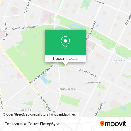 Карта Телебашня