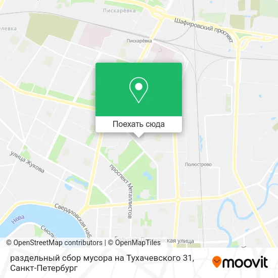 Карта раздельный сбор мусора на Тухачевского 31
