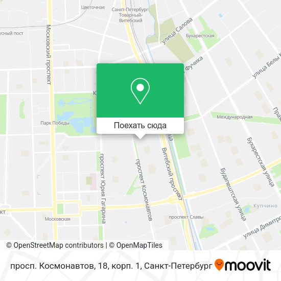 Карта просп. Космонавтов, 18, корп. 1