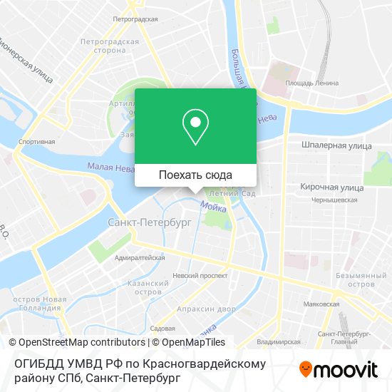 Карта ОГИБДД УМВД РФ по Красногвардейскому району СПб