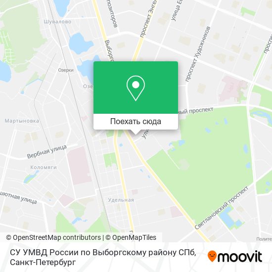 Карта СУ УМВД России по Выборгскому району СПб