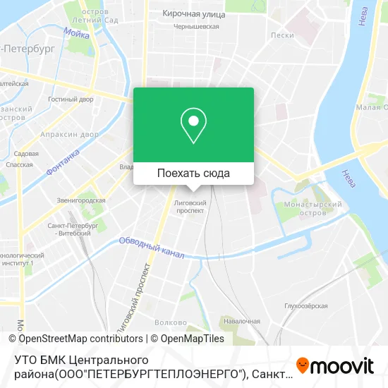 Карта УТО БМК Центрального района(ООО"ПЕТЕРБУРГТЕПЛОЭНЕРГО")