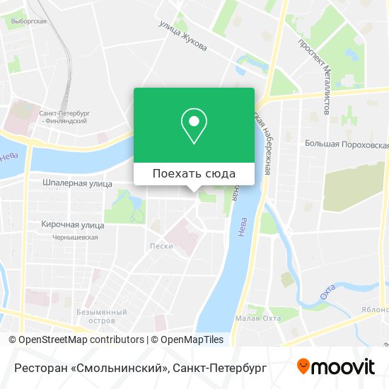 Карта Ресторан «Смольнинский»