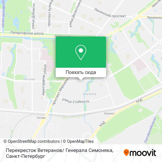 Карта Перекресток Ветеранов/ Генерала Симоняка