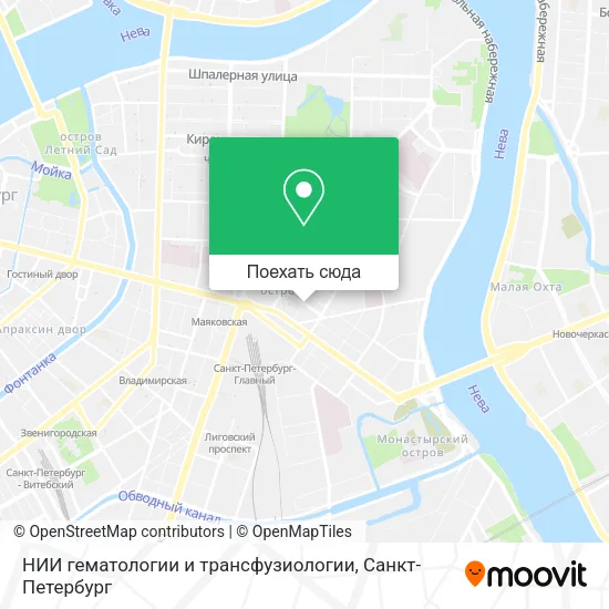 Карта НИИ гематологии и трансфузиологии
