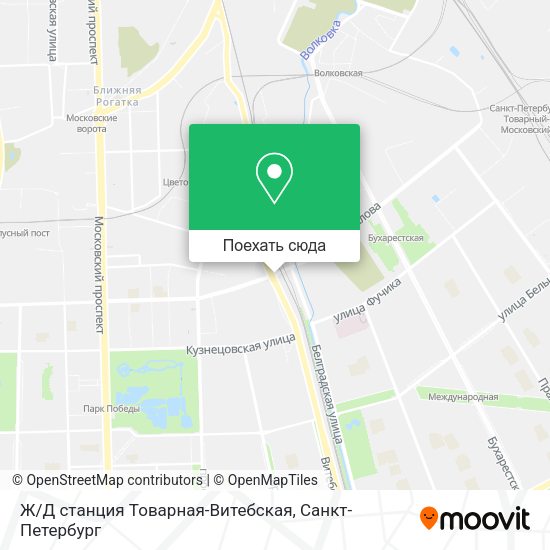 Карта Ж/Д станция Товарная-Витебская